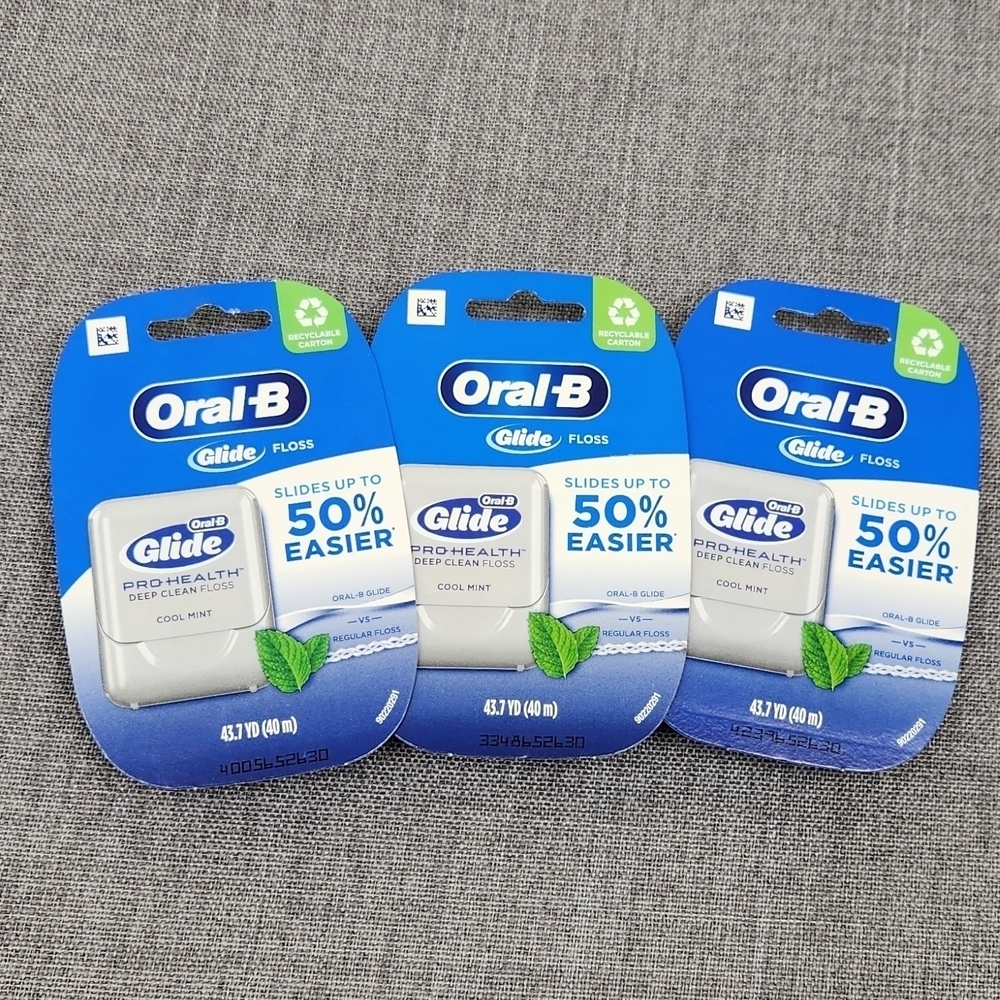 Oral-B Glide Pro-Health Deep Clean Dental Floss Cool Mint 3 Pack Discontinued
